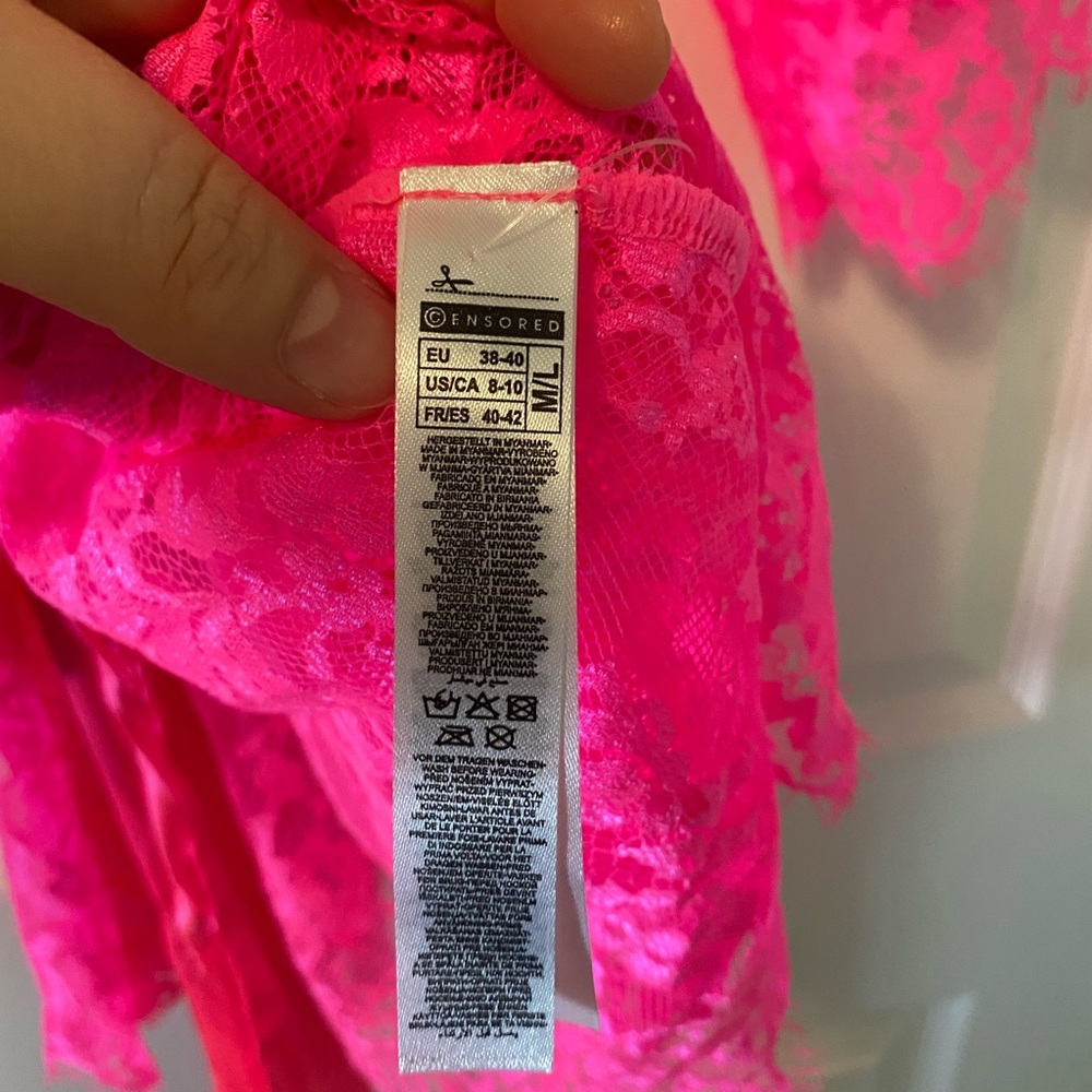 Pink Lace Robe/beach cover up - Picture 6 of 6